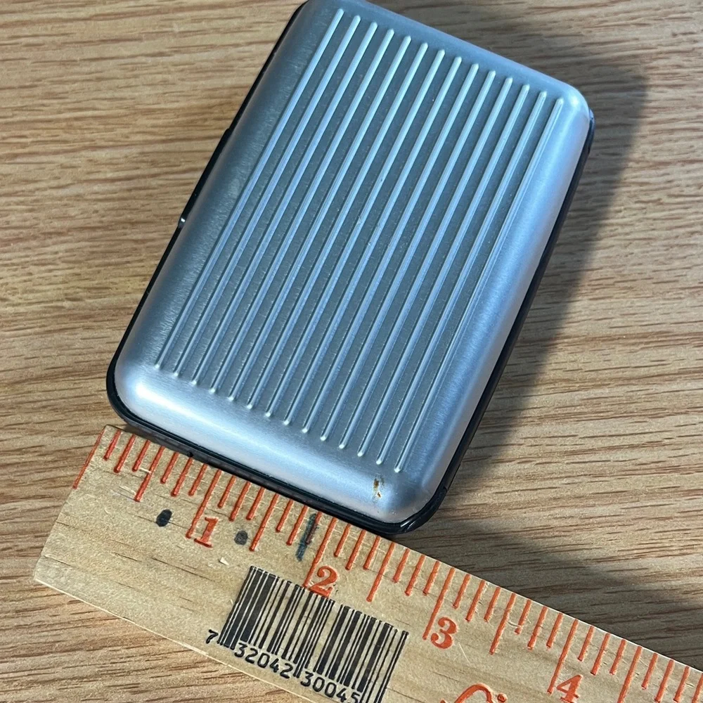 Aluminum Wallet Set - Silver and Tiger Print